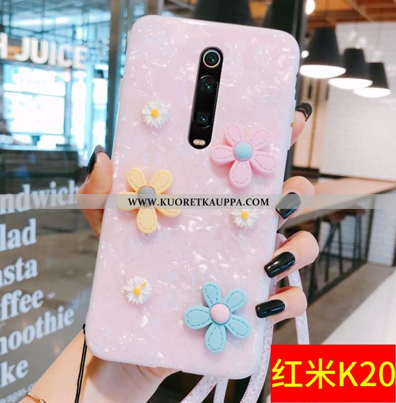 Kuori Xiaomi Mi 9t, Kuoret Xiaomi Mi 9t, Kotelo Xiaomi Mi 9t Suojaus Luova Vaalean Punainen Jauhe Pi