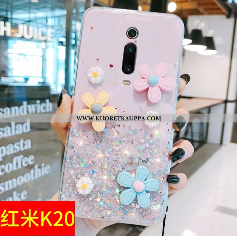 Kuori Xiaomi Mi 9t, Kuoret Xiaomi Mi 9t, Kotelo Xiaomi Mi 9t Suojaus Luova Vaalean Punainen Jauhe Pi