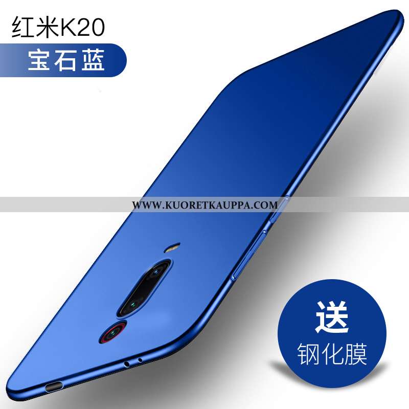 Kuori Xiaomi Mi 9t, Kuoret Xiaomi Mi 9t, Kotelo Xiaomi Mi 9t Suojaus Pesty Suede Kova Ultra Sininen