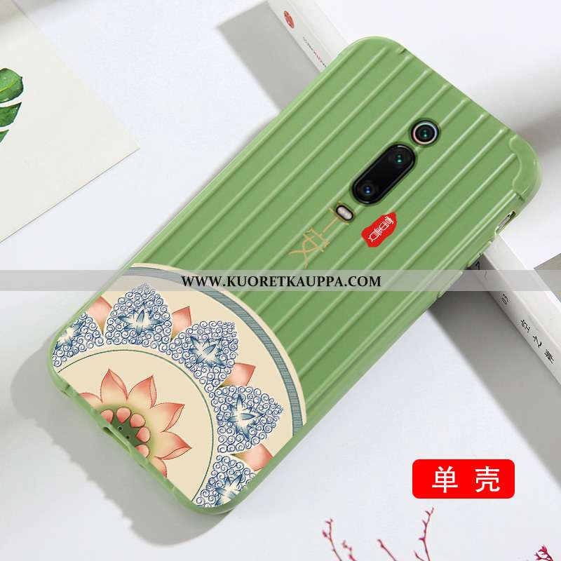 Kuori Xiaomi Mi 9t, Kuoret Xiaomi Mi 9t, Kotelo Xiaomi Mi 9t Suuntaus Silikoni Punainen Vihreä Näytö