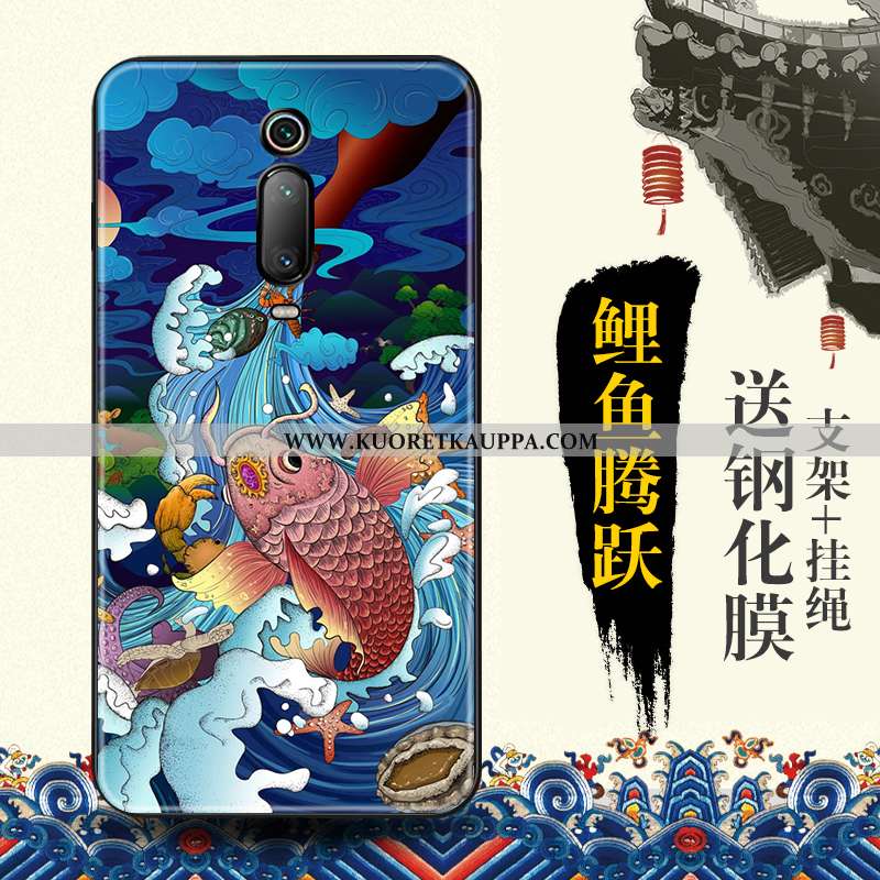 Kuori Xiaomi Mi 9t, Kuoret Xiaomi Mi 9t, Kotelo Xiaomi Mi 9t Suuntaus Suojaus Punainen Kohokuviointi