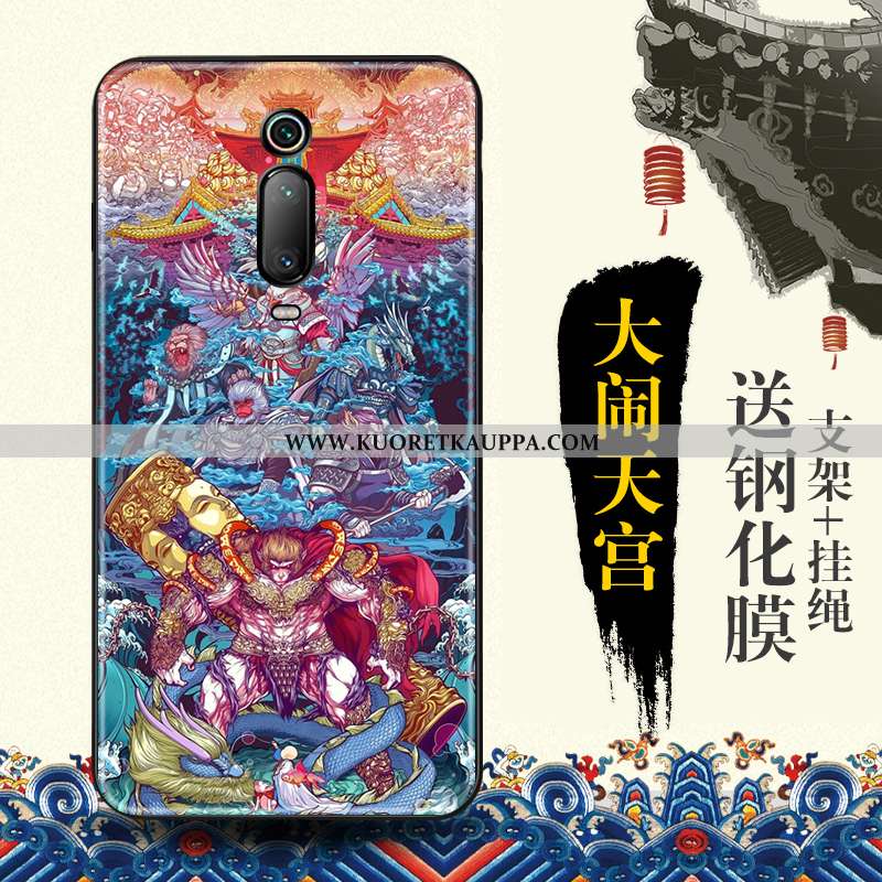 Kuori Xiaomi Mi 9t, Kuoret Xiaomi Mi 9t, Kotelo Xiaomi Mi 9t Suuntaus Suojaus Punainen Kohokuviointi