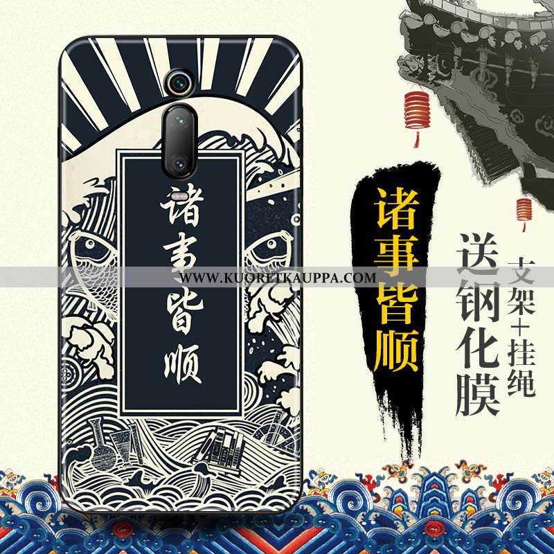 Kuori Xiaomi Mi 9t, Kuoret Xiaomi Mi 9t, Kotelo Xiaomi Mi 9t Suuntaus Suojaus Punainen Kohokuviointi