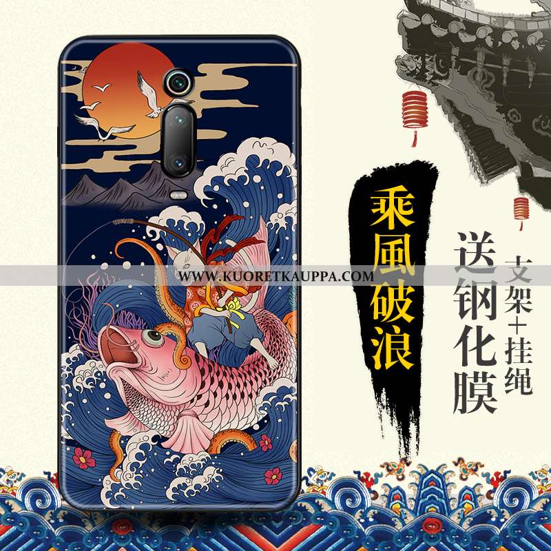 Kuori Xiaomi Mi 9t, Kuoret Xiaomi Mi 9t, Kotelo Xiaomi Mi 9t Suuntaus Suojaus Punainen Kohokuviointi