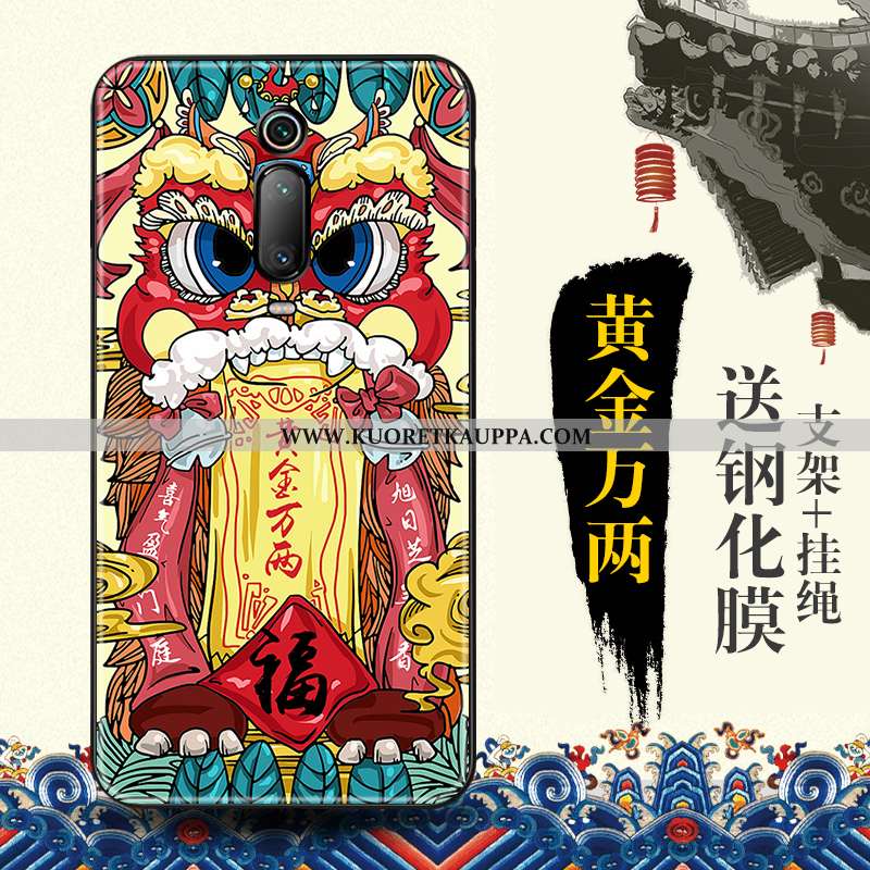 Kuori Xiaomi Mi 9t, Kuoret Xiaomi Mi 9t, Kotelo Xiaomi Mi 9t Suuntaus Suojaus Punainen Kohokuviointi