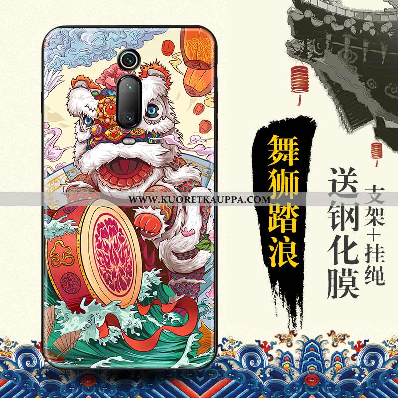 Kuori Xiaomi Mi 9t, Kuoret Xiaomi Mi 9t, Kotelo Xiaomi Mi 9t Suuntaus Suojaus Punainen Kohokuviointi