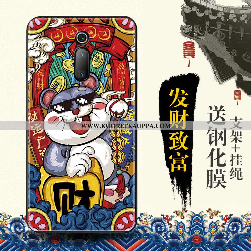 Kuori Xiaomi Mi 9t, Kuoret Xiaomi Mi 9t, Kotelo Xiaomi Mi 9t Suuntaus Suojaus Punainen Kohokuviointi