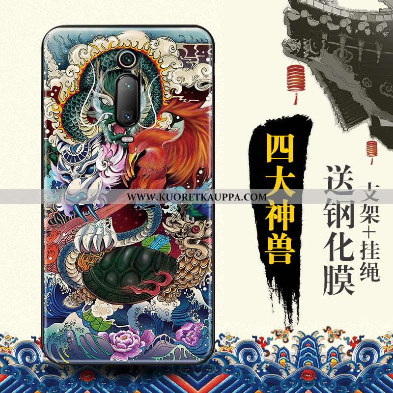 Kuori Xiaomi Mi 9t, Kuoret Xiaomi Mi 9t, Kotelo Xiaomi Mi 9t Suuntaus Suojaus Punainen Kohokuviointi