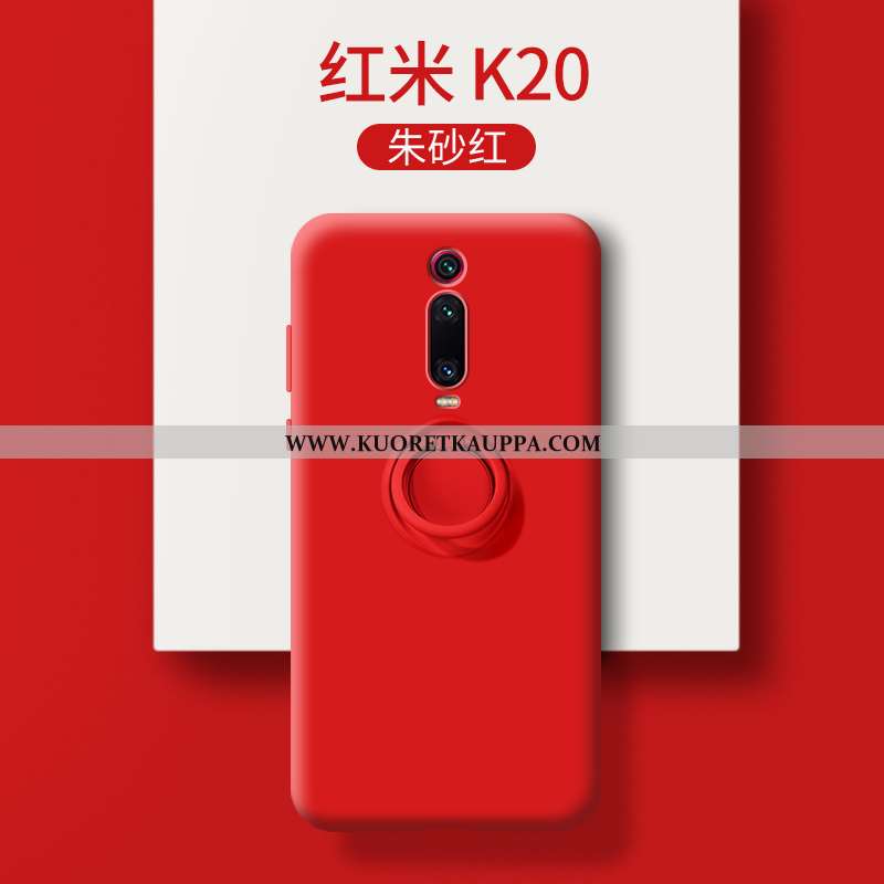 Kuori Xiaomi Mi 9t, Kuoret Xiaomi Mi 9t, Kotelo Xiaomi Mi 9t Valo Silikoni Ultra Pesty Suede Punaine