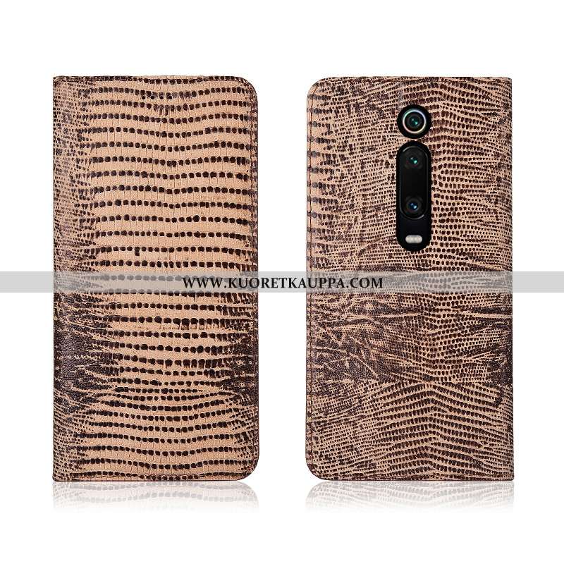 Kuori Xiaomi Mi 9t Pro, Kuoret Xiaomi Mi 9t Pro, Kotelo Xiaomi Mi 9t Pro Aito Nahka Pehmeä Neste Mus