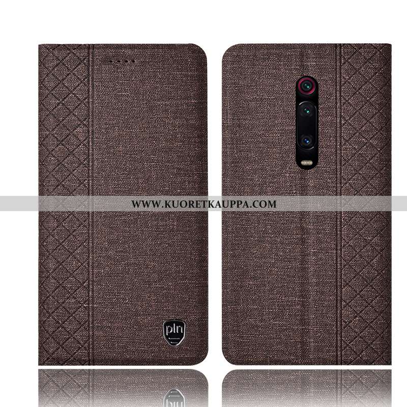 Kuori Xiaomi Mi 9t Pro, Kuoret Xiaomi Mi 9t Pro, Kotelo Xiaomi Mi 9t Pro Suojaus Pellava Nahkakuori 