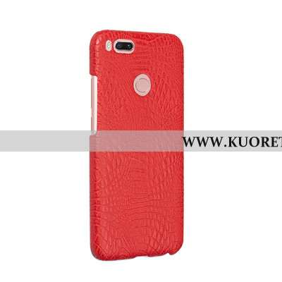 Kuori Xiaomi Mi A1, Kuoret Xiaomi Mi A1, Kotelo Xiaomi Mi A1 Nahka Suojaus Pieni Punainen