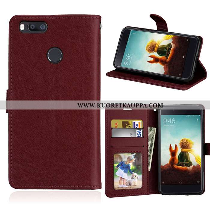 Kuori Xiaomi Mi A1, Kuoret Xiaomi Mi A1, Kotelo Xiaomi Mi A1 Nahkakuori Salkku Silikoni Puhelimen Pi