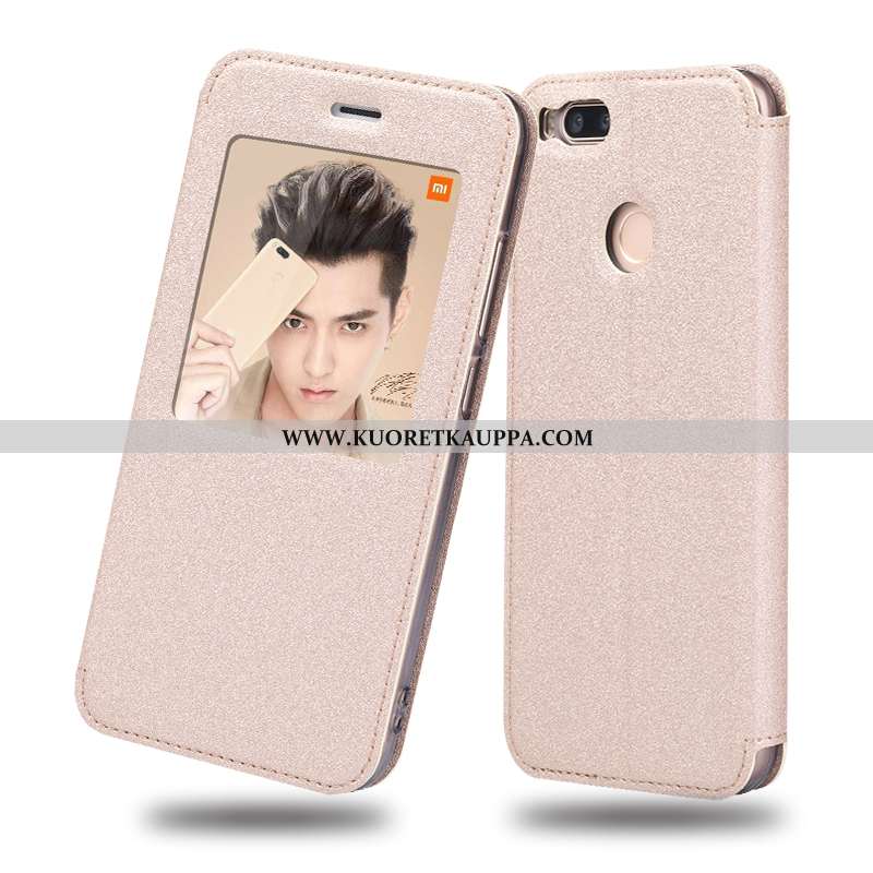Kuori Xiaomi Mi A1, Kuoret Xiaomi Mi A1, Kotelo Xiaomi Mi A1 Nahkakuori Silikoni Suojaus Kulta Kulta