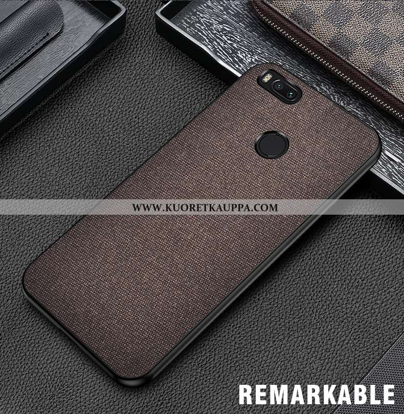 Kuori Xiaomi Mi A1, Kuoret Xiaomi Mi A1, Kotelo Xiaomi Mi A1 Pesty Suede Kukkakuvio Suojaus All Incl