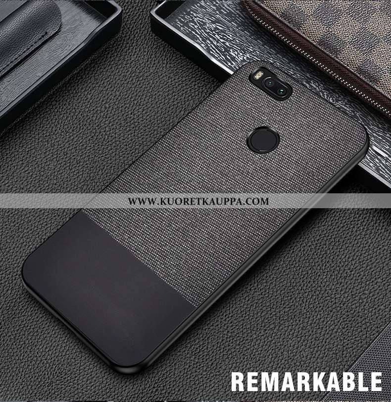Kuori Xiaomi Mi A1, Kuoret Xiaomi Mi A1, Kotelo Xiaomi Mi A1 Pesty Suede Kukkakuvio Suojaus All Incl