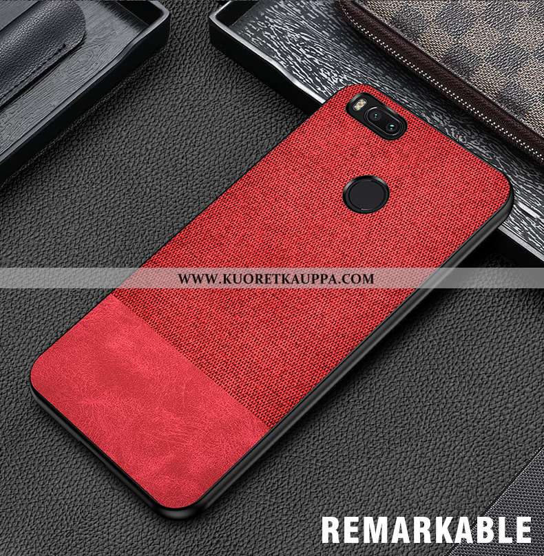 Kuori Xiaomi Mi A1, Kuoret Xiaomi Mi A1, Kotelo Xiaomi Mi A1 Pesty Suede Kukkakuvio Suojaus All Incl