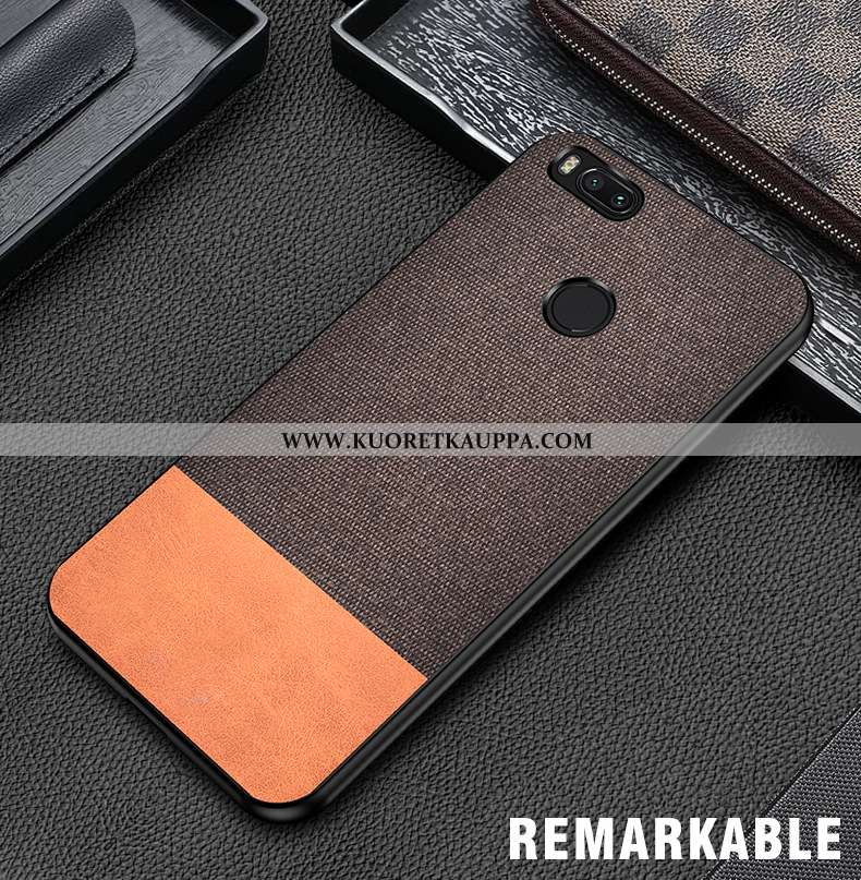 Kuori Xiaomi Mi A1, Kuoret Xiaomi Mi A1, Kotelo Xiaomi Mi A1 Pesty Suede Kukkakuvio Suojaus All Incl