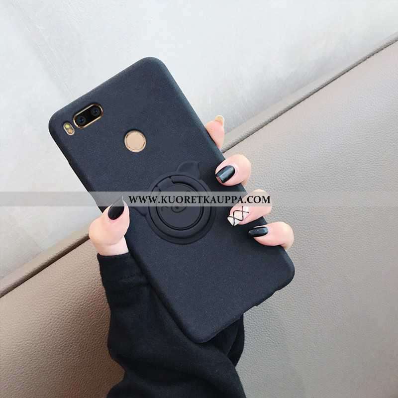 Kuori Xiaomi Mi A1, Kuoret Xiaomi Mi A1, Kotelo Xiaomi Mi A1 Pesty Suede Pehmeä Neste Tummansininen 