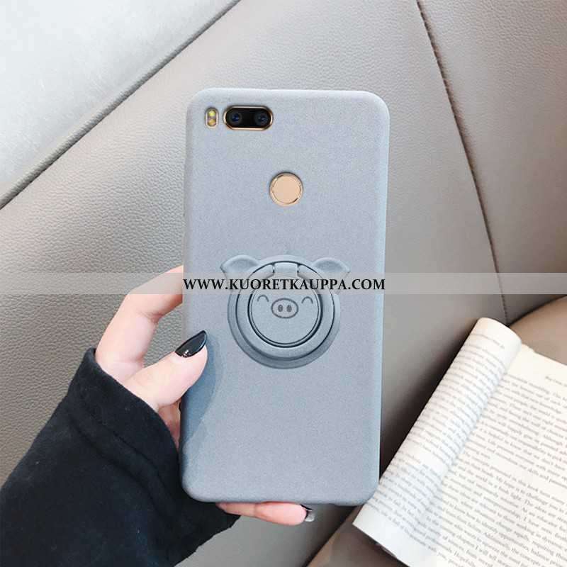 Kuori Xiaomi Mi A1, Kuoret Xiaomi Mi A1, Kotelo Xiaomi Mi A1 Pesty Suede Pehmeä Neste Tummansininen 