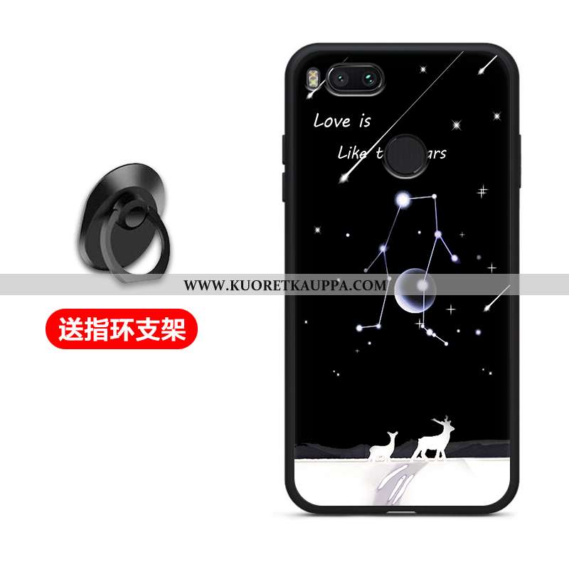 Kuori Xiaomi Mi A1, Kuoret Xiaomi Mi A1, Kotelo Xiaomi Mi A1 Silikoni Suojaus Pehmeä Neste Musta Mus