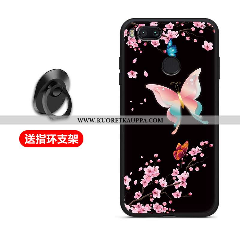 Kuori Xiaomi Mi A1, Kuoret Xiaomi Mi A1, Kotelo Xiaomi Mi A1 Silikoni Suojaus Pehmeä Neste Musta Mus