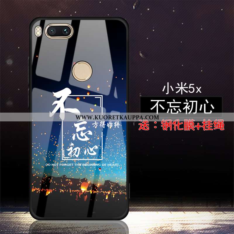 Kuori Xiaomi Mi A1, Kuoret Xiaomi Mi A1, Kotelo Xiaomi Mi A1 Suojaus Lasi Net Red Karkaisu Sininen