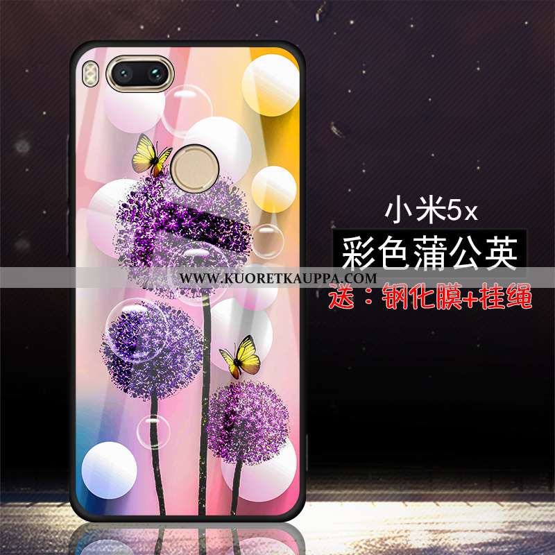 Kuori Xiaomi Mi A1, Kuoret Xiaomi Mi A1, Kotelo Xiaomi Mi A1 Suojaus Lasi Net Red Karkaisu Sininen