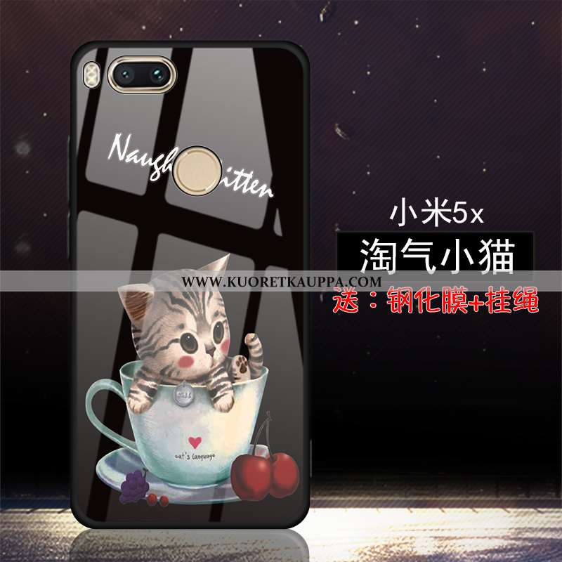 Kuori Xiaomi Mi A1, Kuoret Xiaomi Mi A1, Kotelo Xiaomi Mi A1 Suojaus Lasi Net Red Karkaisu Sininen