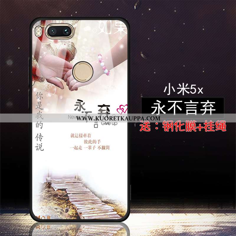 Kuori Xiaomi Mi A1, Kuoret Xiaomi Mi A1, Kotelo Xiaomi Mi A1 Suojaus Lasi Net Red Karkaisu Sininen