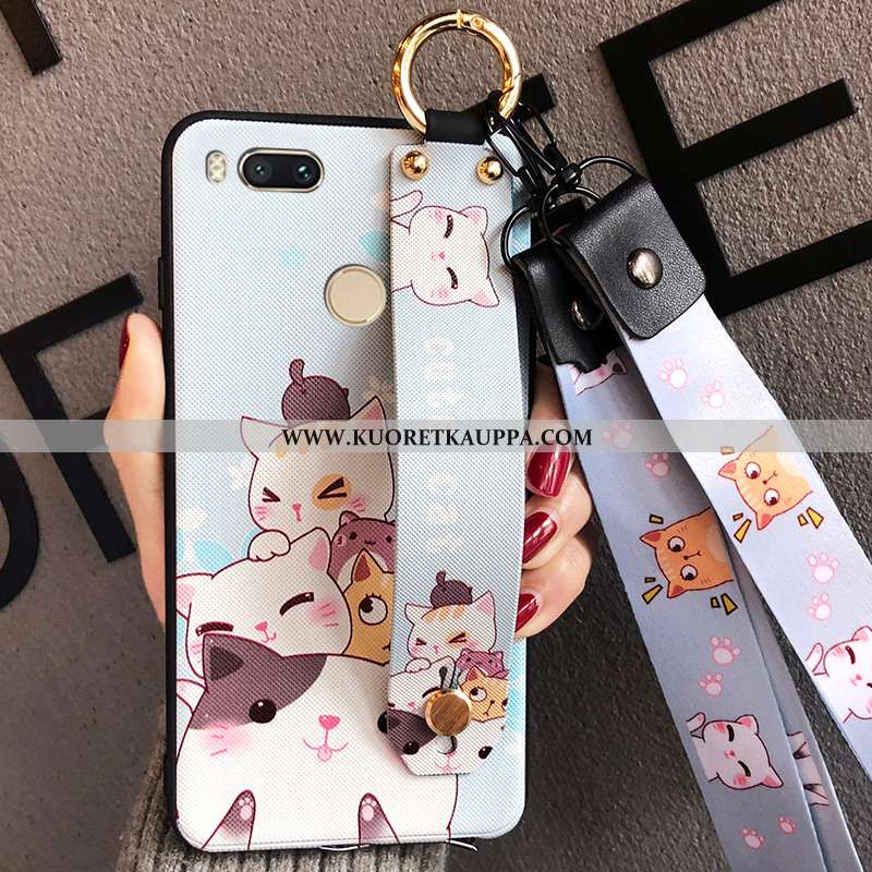 Kuori Xiaomi Mi A1, Kuoret Xiaomi Mi A1, Kotelo Xiaomi Mi A1 Tila Pesty Suede Sarjakuva Jauhe Pinkki