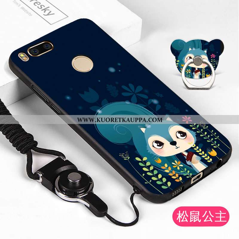 Kuori Xiaomi Mi A1, Kuoret Xiaomi Mi A1, Kotelo Xiaomi Mi A1 Tila Pesty Suede Tummansininen Pieni Pe