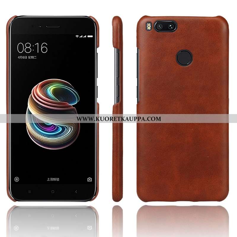 Kuori Xiaomi Mi A1, Kuoret Xiaomi Mi A1, Kotelo Xiaomi Mi A1 Vuosikerta Nahka Oranssi Murtumaton