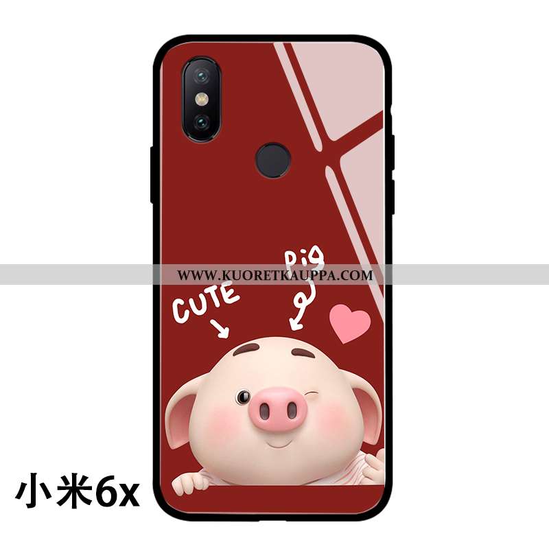 Kuori Xiaomi Mi A2, Kuoret Xiaomi Mi A2, Kotelo Xiaomi Mi A2 Ihana Pehmeä Neste Nuoret Viini Punaine