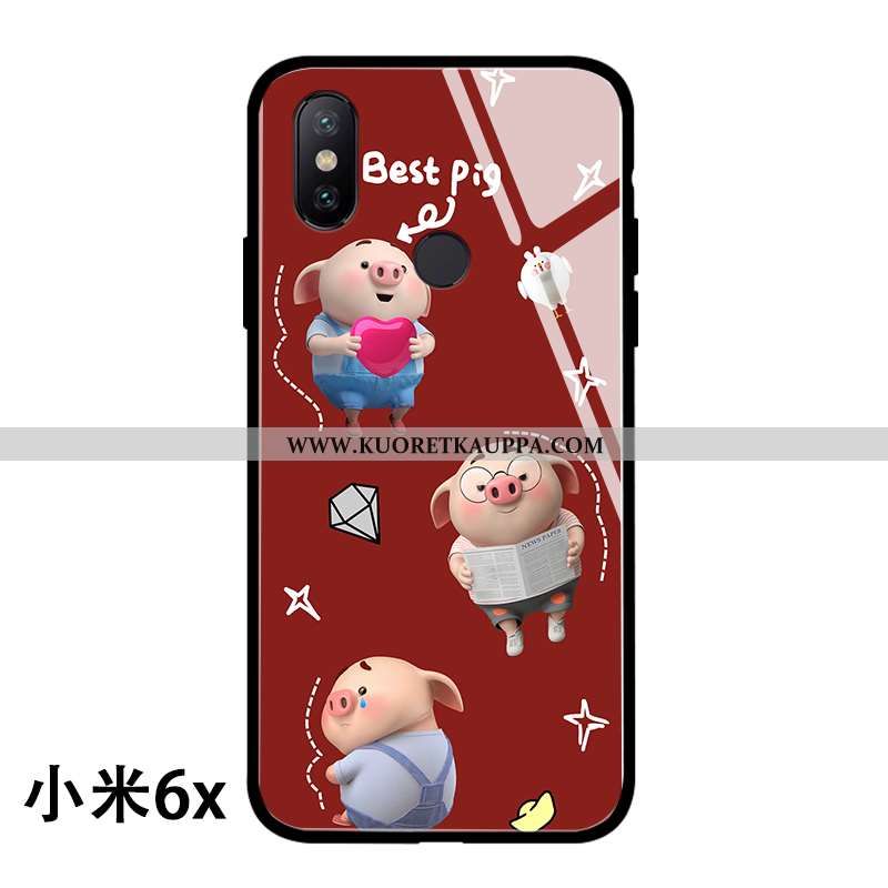 Kuori Xiaomi Mi A2, Kuoret Xiaomi Mi A2, Kotelo Xiaomi Mi A2 Ihana Pehmeä Neste Nuoret Viini Punaine