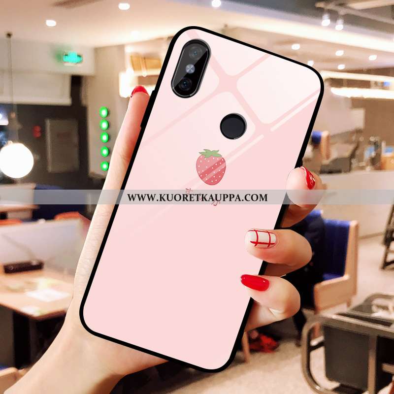 Kuori Xiaomi Mi A2, Kuoret Xiaomi Mi A2, Kotelo Xiaomi Mi A2 Luova Ihana Lasi Kustannukset Punainen 