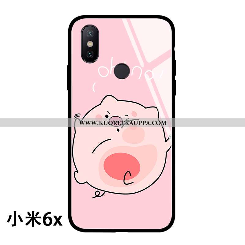 Kuori Xiaomi Mi A2, Kuoret Xiaomi Mi A2, Kotelo Xiaomi Mi A2 Sarjakuva Ihana Net Red Lasi Silikoni P