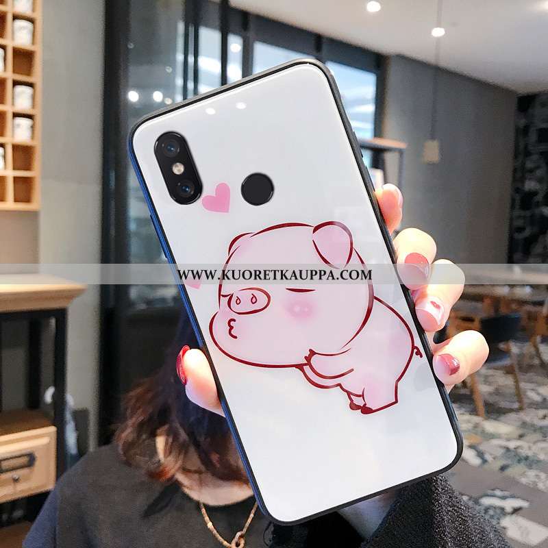 Kuori Xiaomi Mi A2, Kuoret Xiaomi Mi A2, Kotelo Xiaomi Mi A2 Sarjakuva Ihana Net Red Lasi Silikoni P