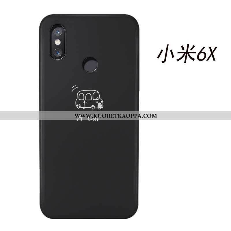 Kuori Xiaomi Mi A2, Kuoret Xiaomi Mi A2, Kotelo Xiaomi Mi A2 Sarjakuva Suuntaus Pieni Luova Mustat