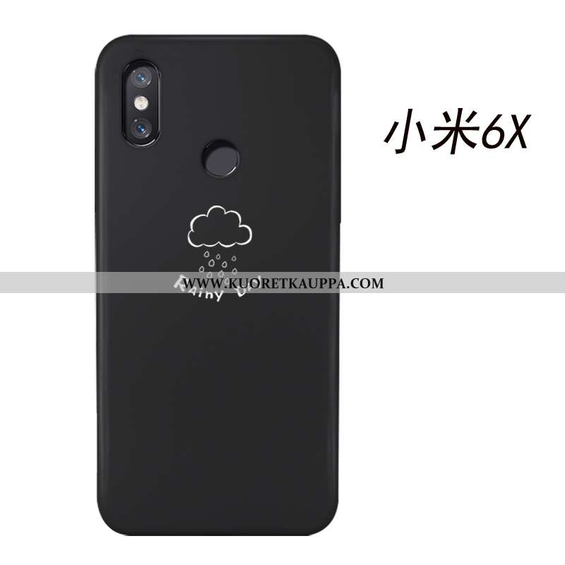 Kuori Xiaomi Mi A2, Kuoret Xiaomi Mi A2, Kotelo Xiaomi Mi A2 Sarjakuva Suuntaus Pieni Luova Mustat