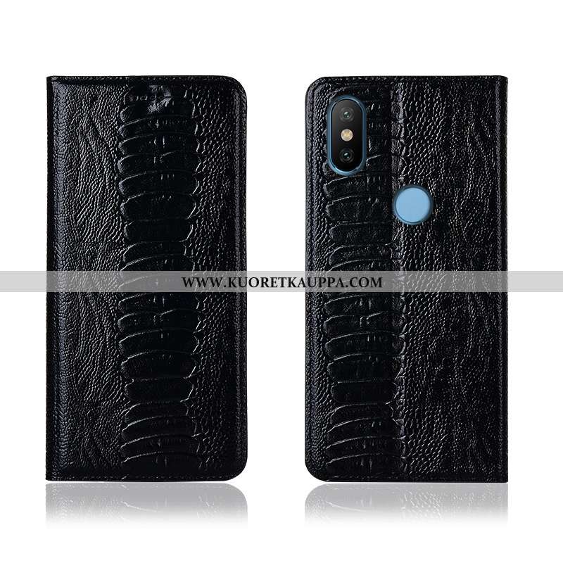 Kuori Xiaomi Mi A2, Kuoret Xiaomi Mi A2, Kotelo Xiaomi Mi A2 Silikoni Suojaus Aito Nahka Murtumaton 