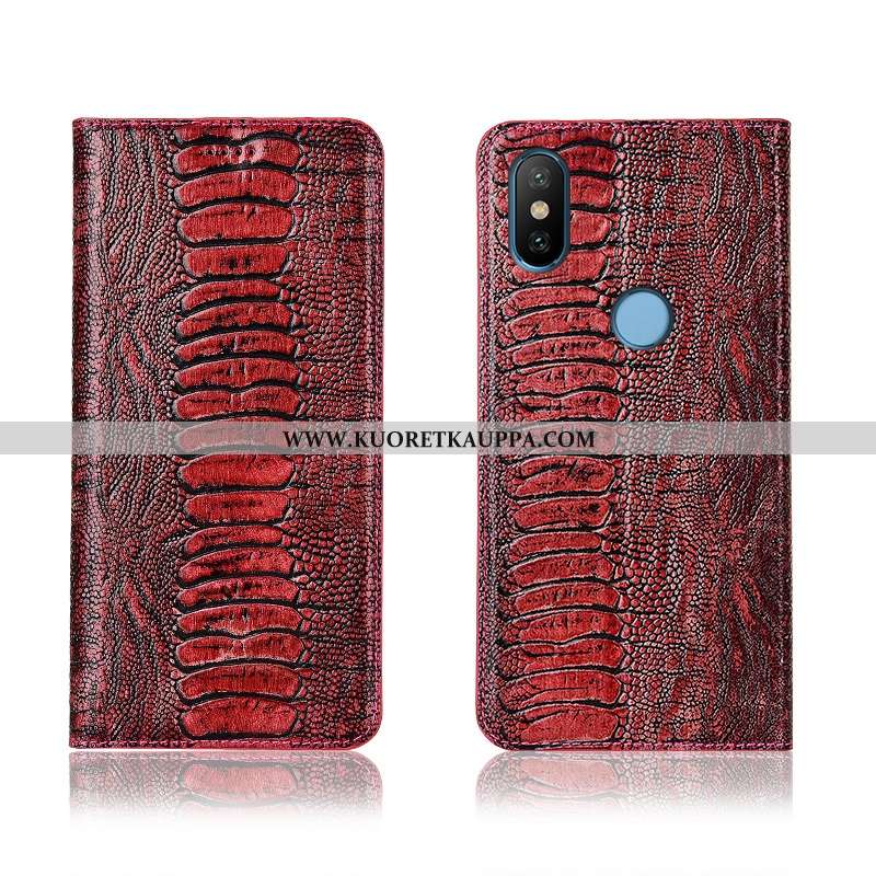 Kuori Xiaomi Mi A2, Kuoret Xiaomi Mi A2, Kotelo Xiaomi Mi A2 Silikoni Suojaus Aito Nahka Murtumaton 