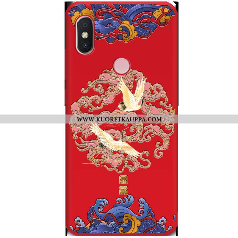 Kuori Xiaomi Mi A2, Kuoret Xiaomi Mi A2, Kotelo Xiaomi Mi A2 Suojaus Kohokuviointi Musta Tuuli Puhel