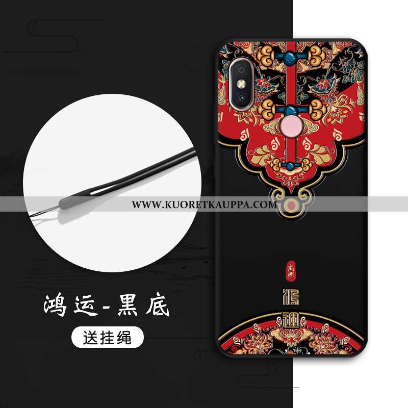 Kuori Xiaomi Mi A2, Kuoret Xiaomi Mi A2, Kotelo Xiaomi Mi A2 Suojaus Kohokuviointi Musta Tuuli Puhel