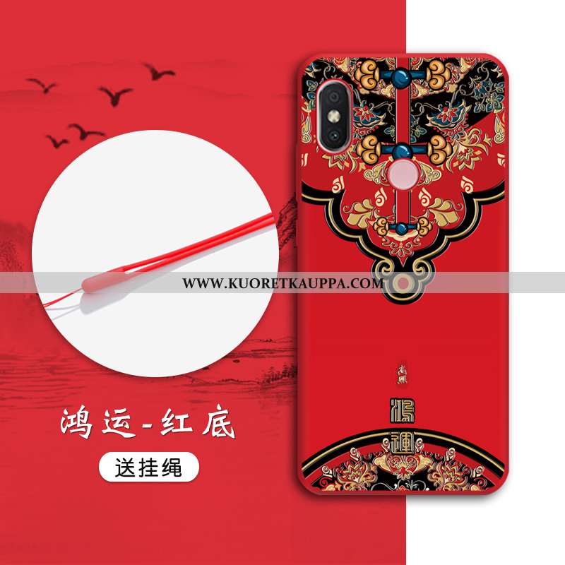 Kuori Xiaomi Mi A2, Kuoret Xiaomi Mi A2, Kotelo Xiaomi Mi A2 Suojaus Kohokuviointi Musta Tuuli Puhel