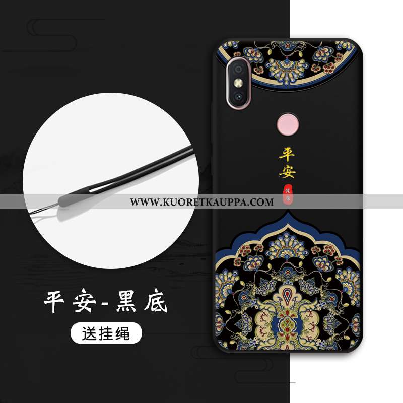 Kuori Xiaomi Mi A2, Kuoret Xiaomi Mi A2, Kotelo Xiaomi Mi A2 Suojaus Kohokuviointi Musta Tuuli Puhel