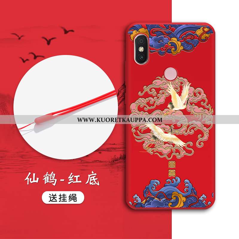 Kuori Xiaomi Mi A2, Kuoret Xiaomi Mi A2, Kotelo Xiaomi Mi A2 Suojaus Kohokuviointi Musta Tuuli Puhel