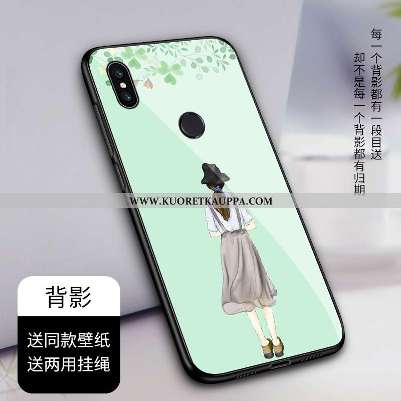 Kuori Xiaomi Mi A2, Kuoret Xiaomi Mi A2, Kotelo Xiaomi Mi A2 Suuntaus Lasi Pieni Muokata Valkoinen