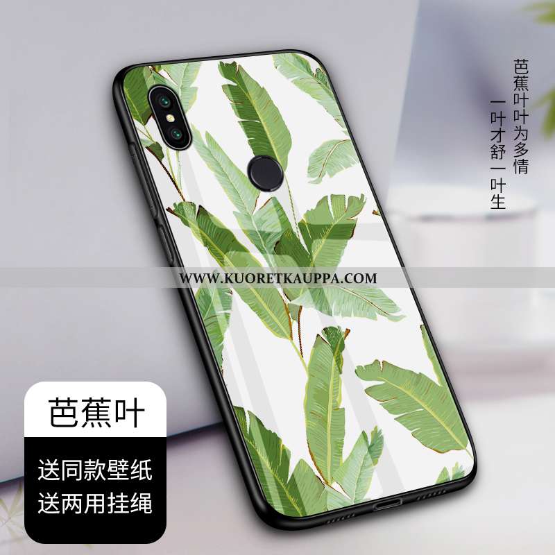 Kuori Xiaomi Mi A2, Kuoret Xiaomi Mi A2, Kotelo Xiaomi Mi A2 Suuntaus Lasi Pieni Muokata Valkoinen