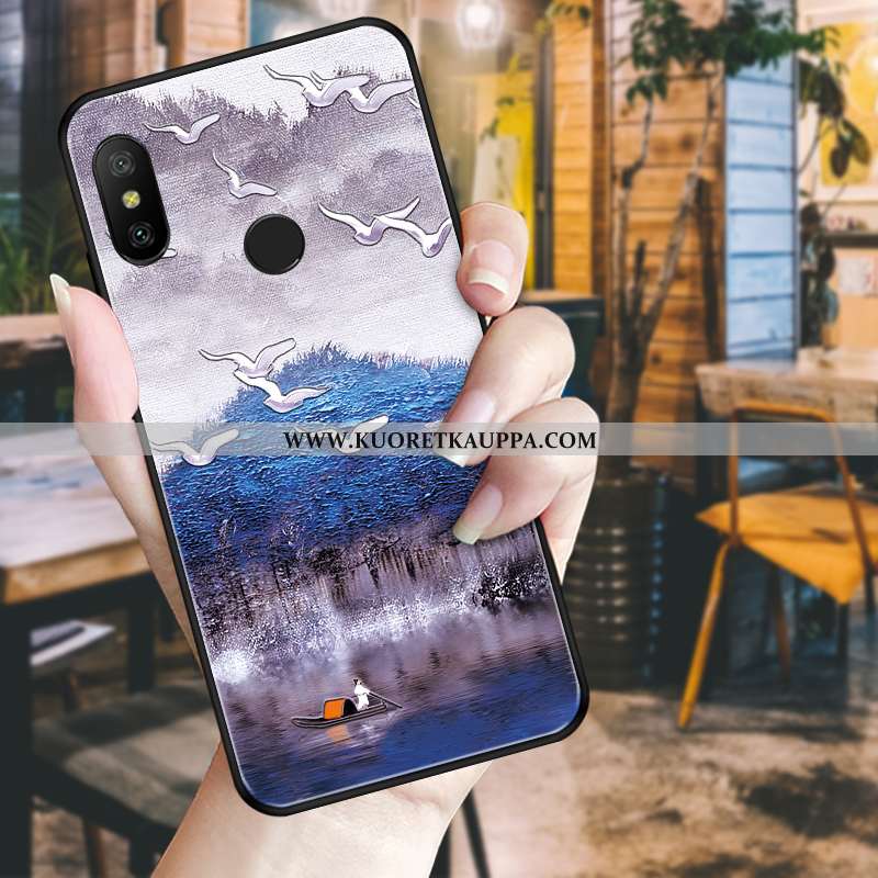 Kuori Xiaomi Mi A2 Lite, Kuoret Xiaomi Mi A2 Lite, Kotelo Xiaomi Mi A2 Lite Pesty Suede Luova Pieni 